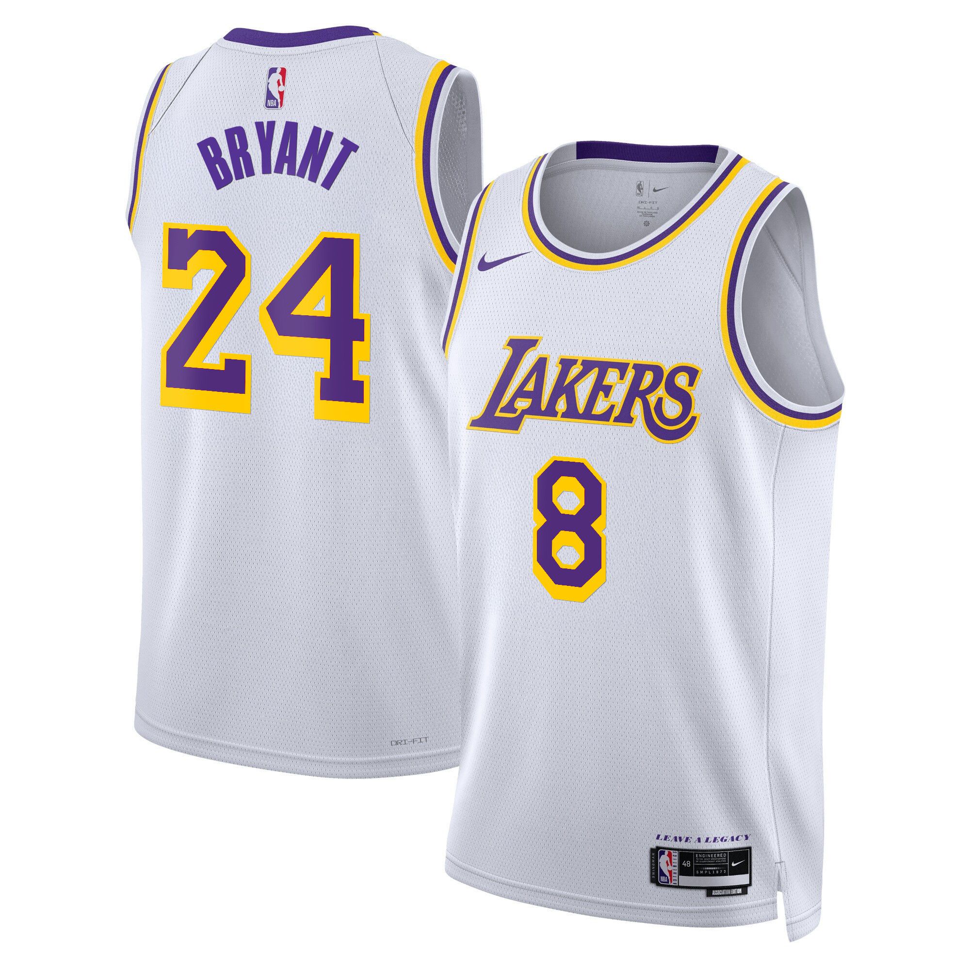 Men Los Angeles Lakers #24 Bryant White 2025 Nike Swingman NBA Jersey->->NBA Jersey